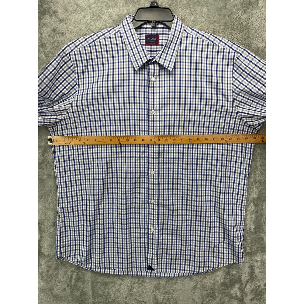 Untuckit Men's Shirt 2XL Multicolor Plaid Button Up Long Sleeve Casual - Picture 2 of 7